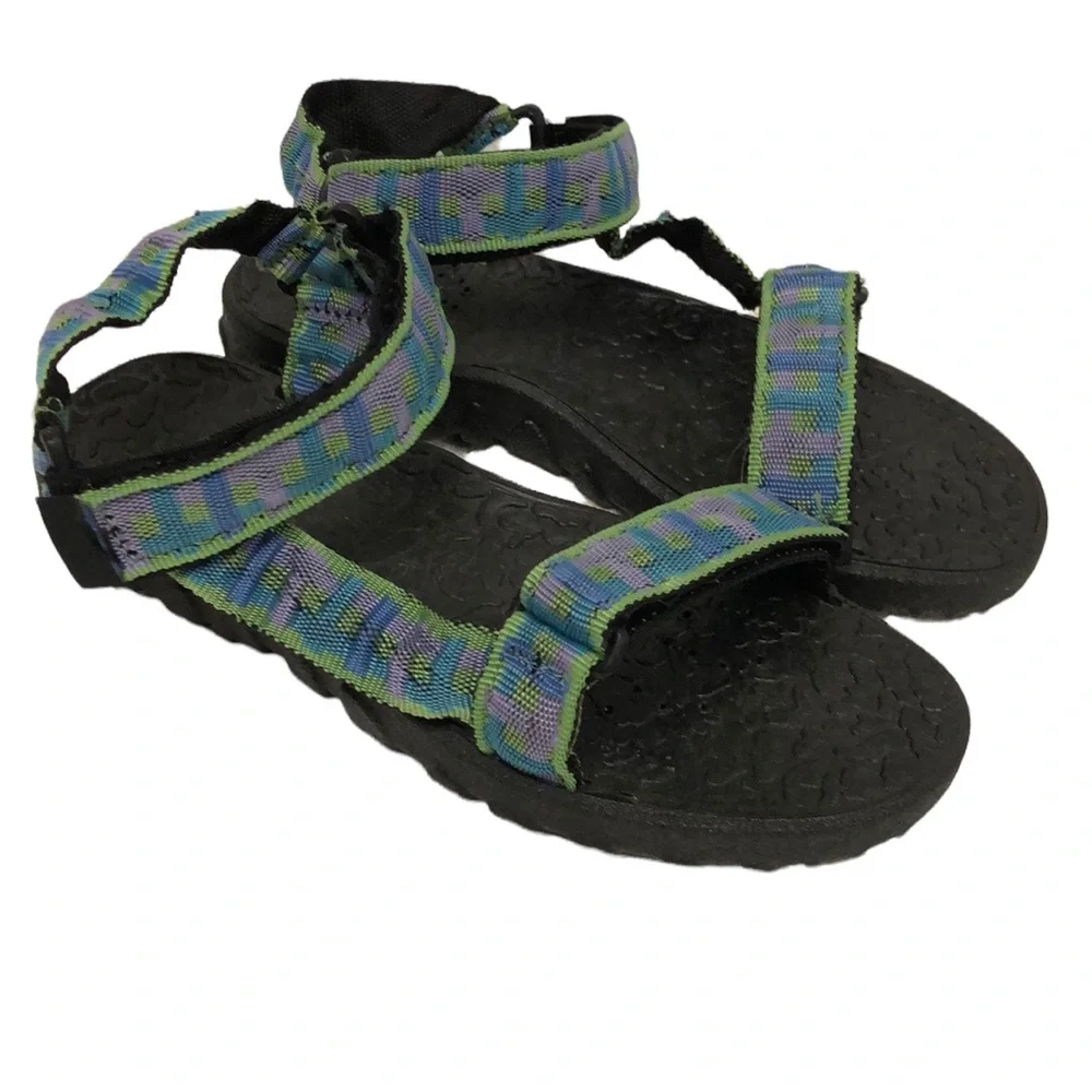 Shoremates kids adventure 3 strap sandals kids size Large slip resistant USA 1-2